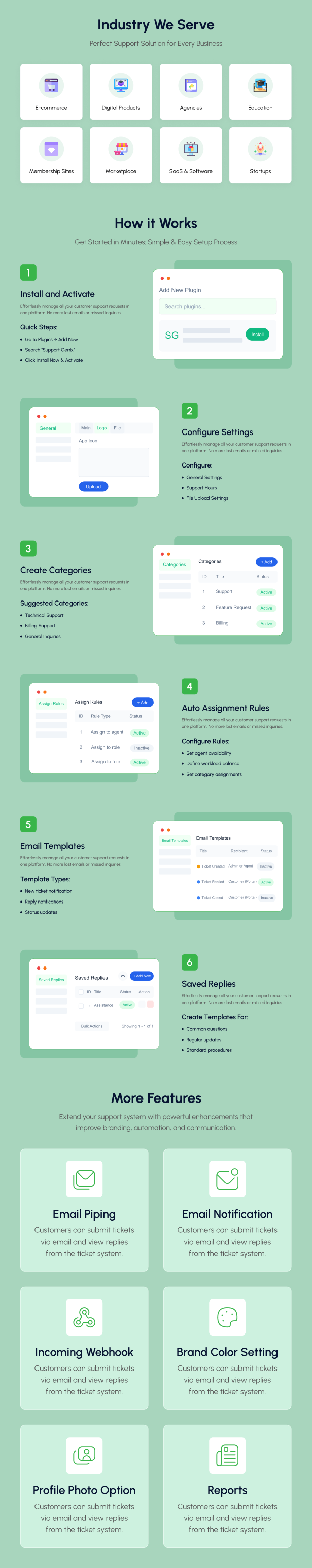 WordPress Support Ticket Plugin